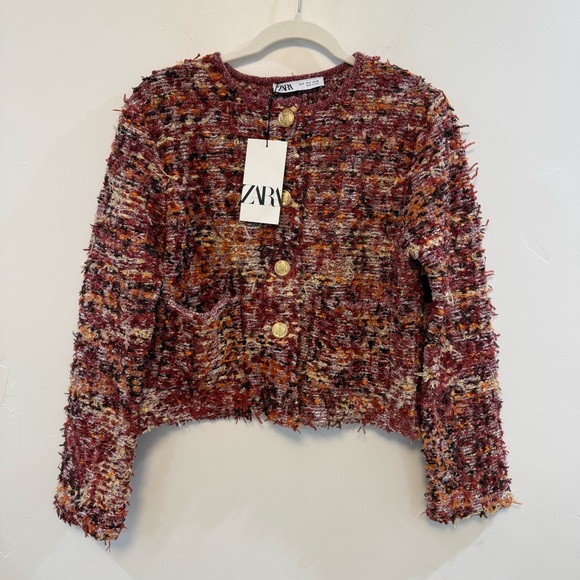ZARA structured knit cardigan NWT - Picture 4 of 13